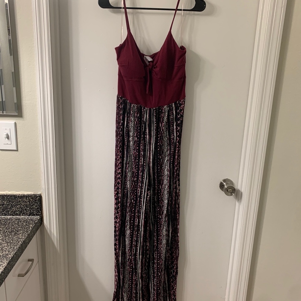 Burgundy jumpsuit